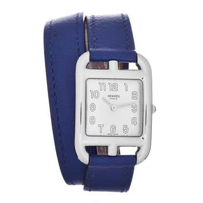 Hermes Stainless Steel Swift 23mm Cape Cod Double Tour Quartz Watch Bleu Electrique 1 of 7