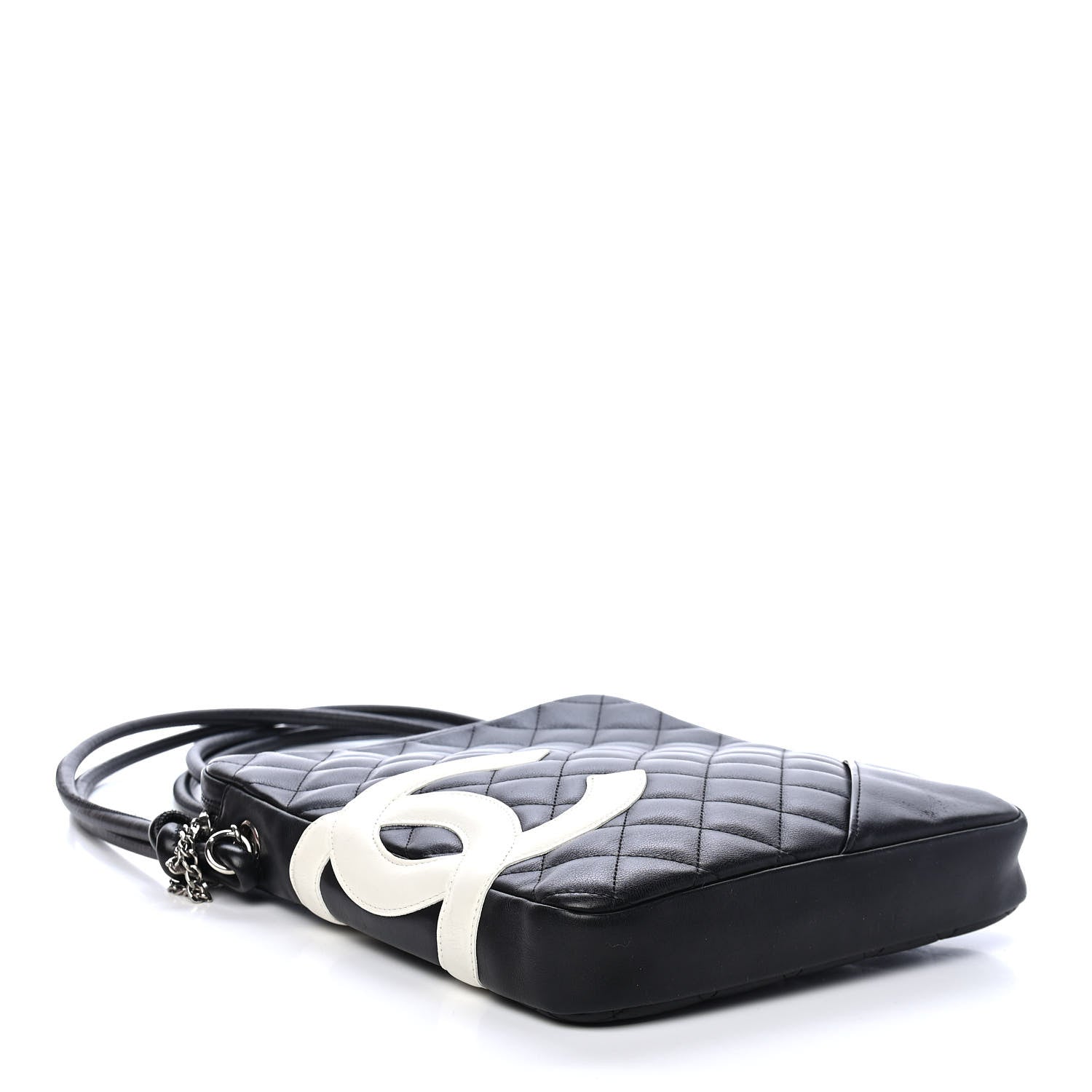 Chanel Calfskin Quilted Medium Cambon Messenger Black White 4 of 11