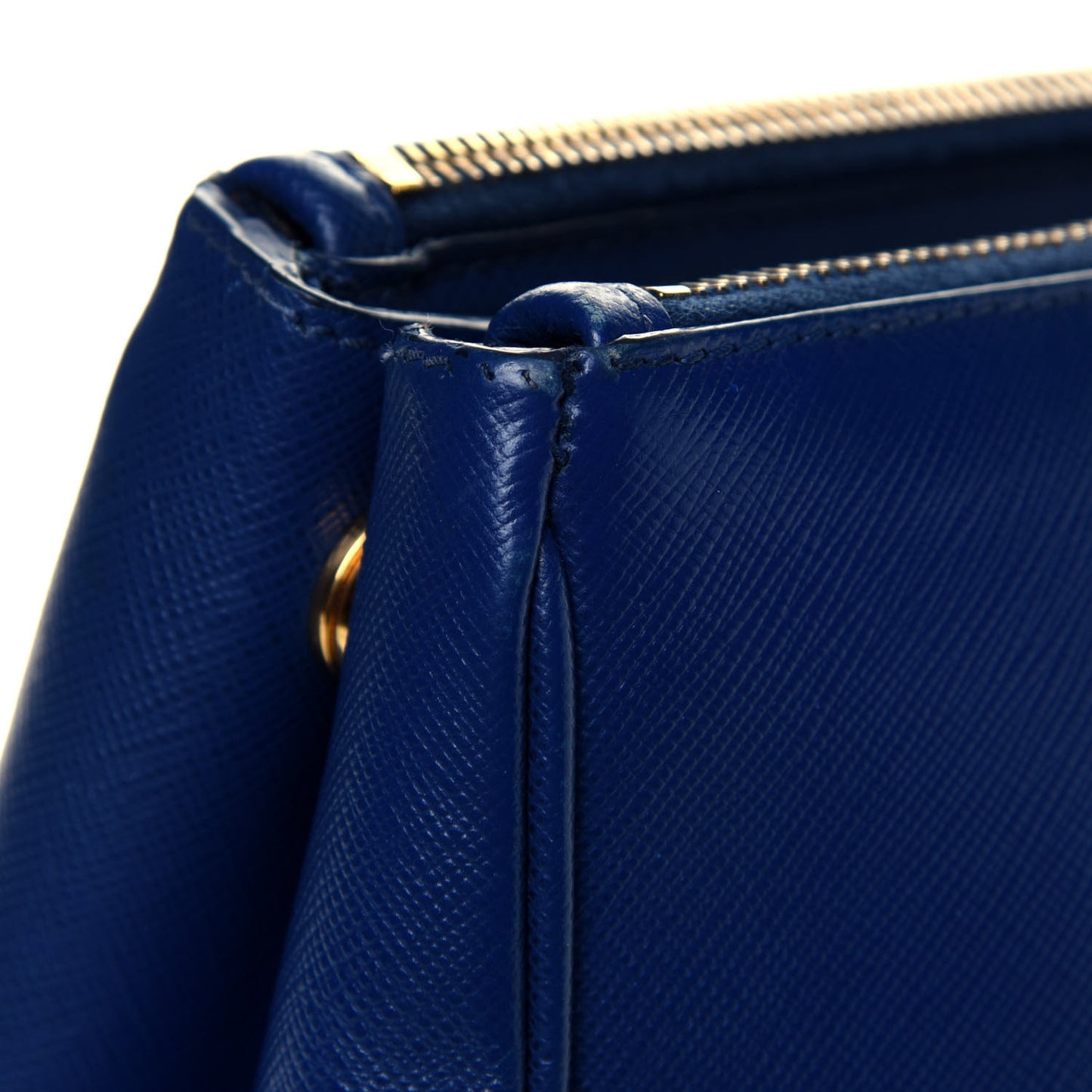 Saffiano Large Galleria Double Zip Tote Bluette