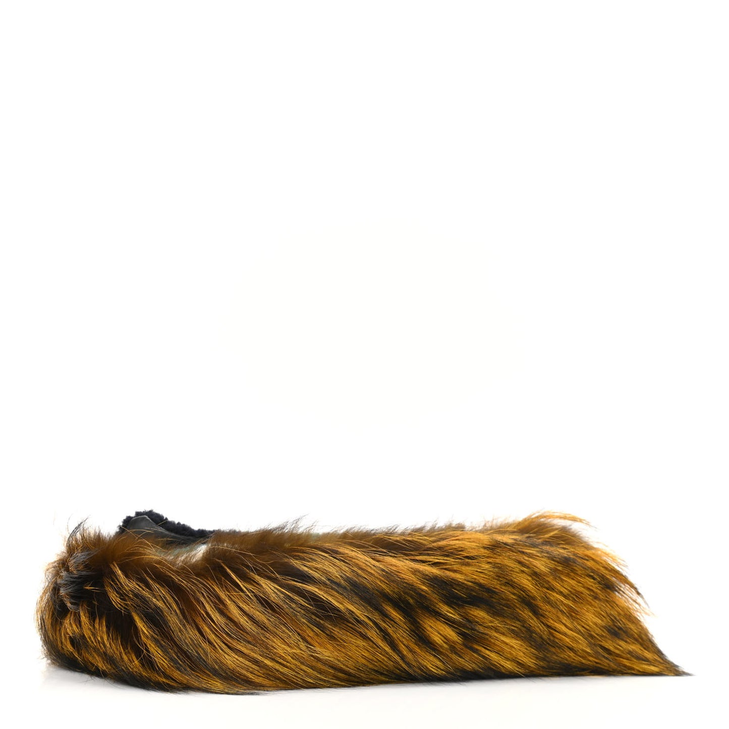 Shearling Calfskin Fox Fur Bugs Baguette Asphalto Multicolor