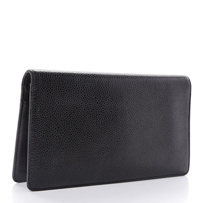 Chanel Caviar Timeless CC Yen Wallet Black 3 of 13