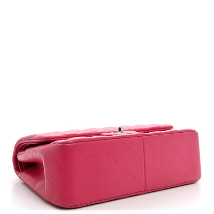 Chanel Lambskin Quilted Jumbo Double Flap Dark Pink 3 of 9