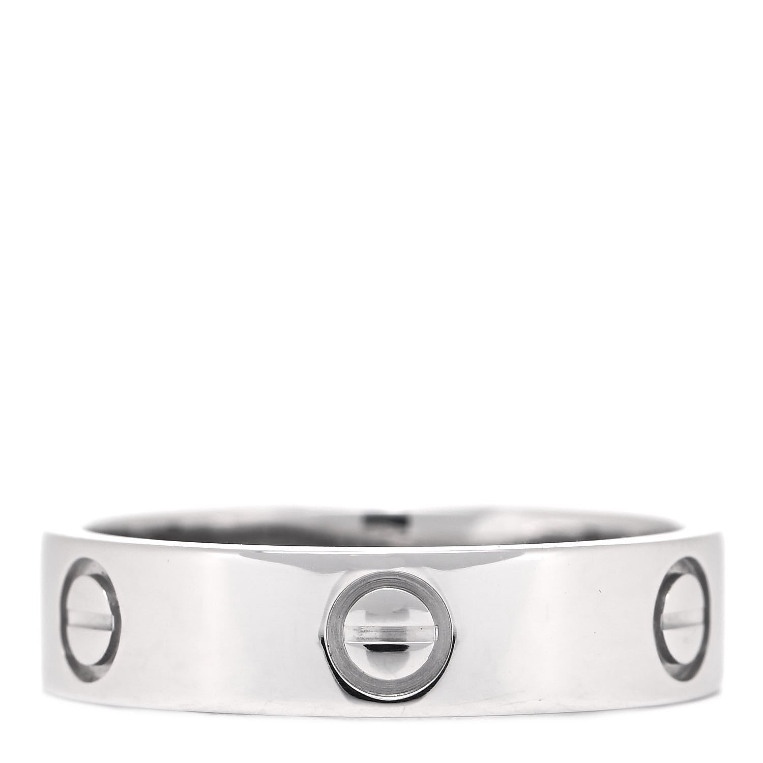 Cartier Platinum 5.5mm LOVE Ring 61 9.5 1 of 5