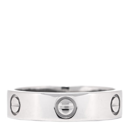 Cartier Platinum 5.5mm LOVE Ring 61 9.5 1 of 5