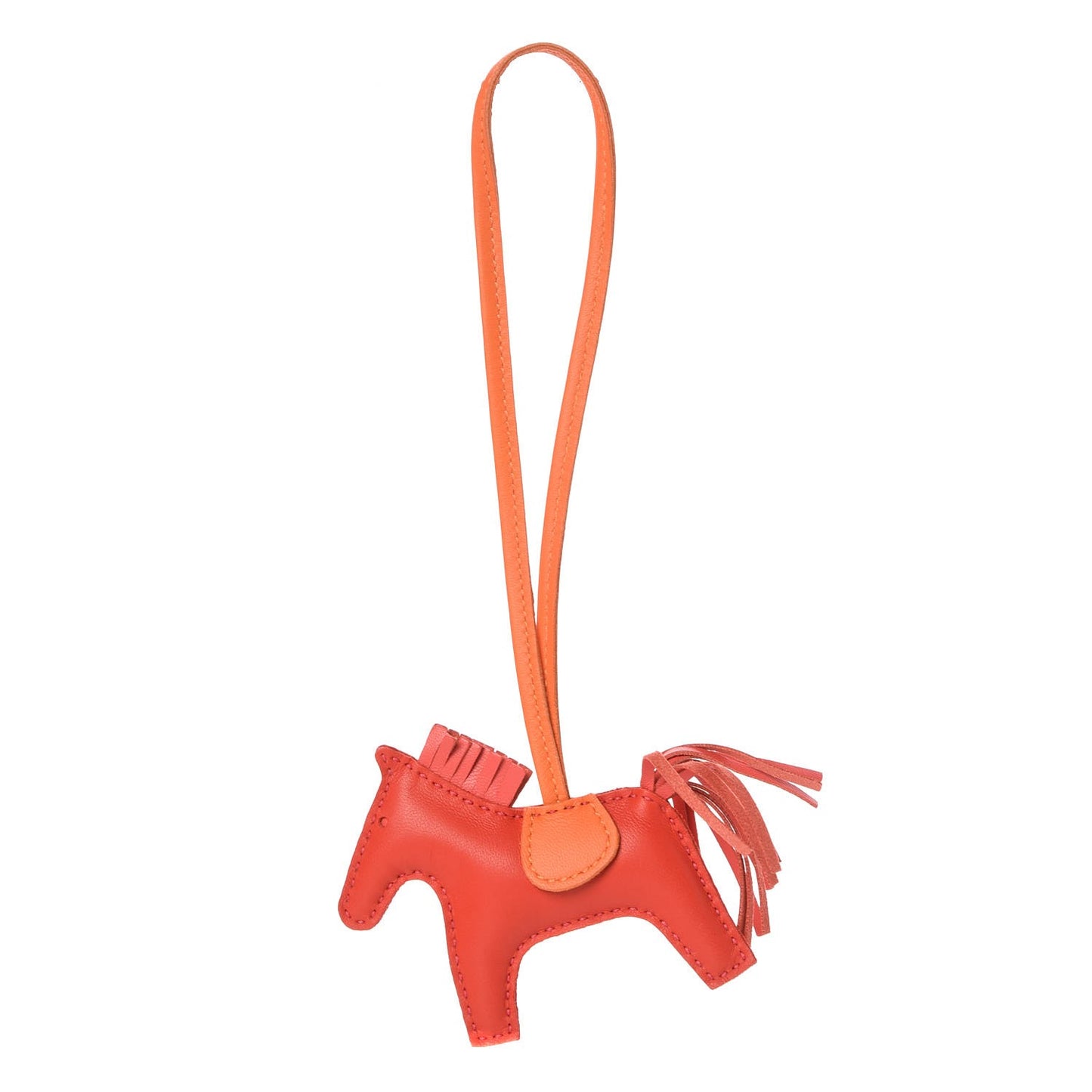 Milo Lambskin Grigri Rodeo Horse Bag Charm PM Rouge Rose Indien Jaipur Feu