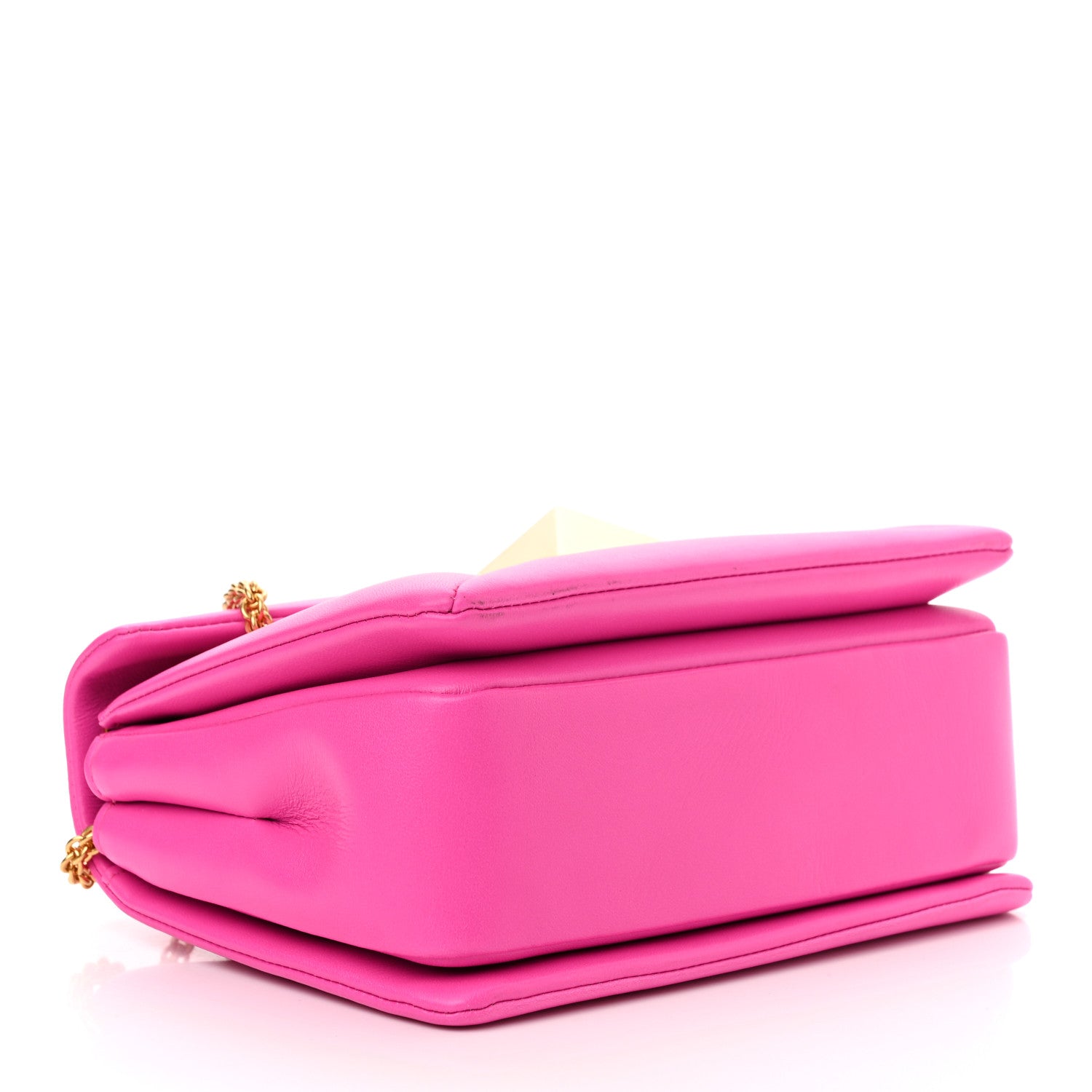 Valentino Garavani Nappa One Stud Chain Clutch Pink PP 4 of 10