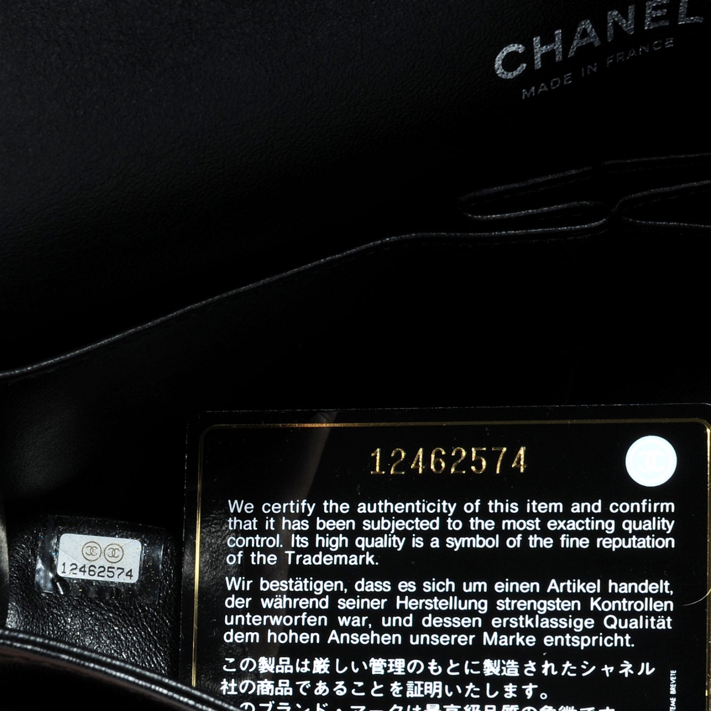 Patent Medium Double Flap Black