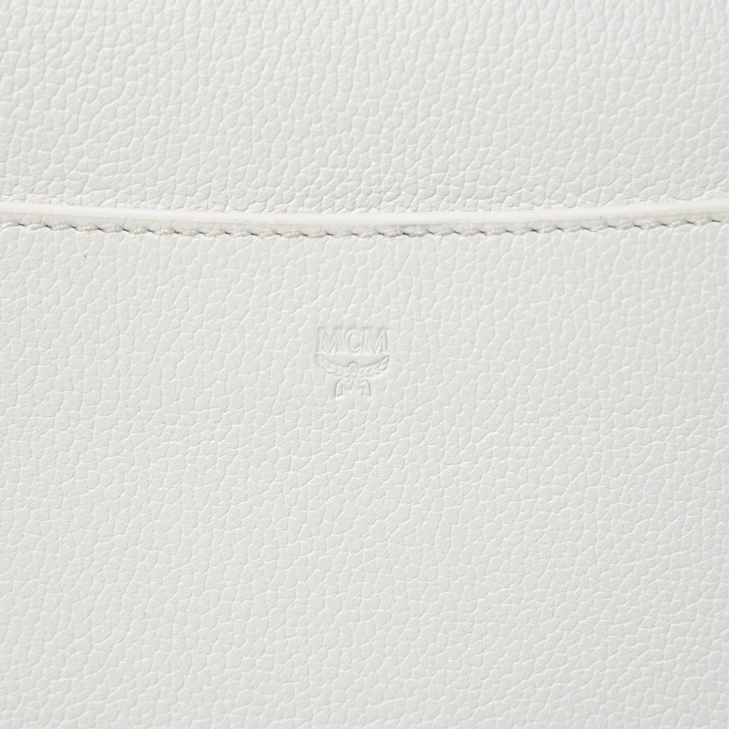 Grained Calfskin Small Patricia Crossbody White
