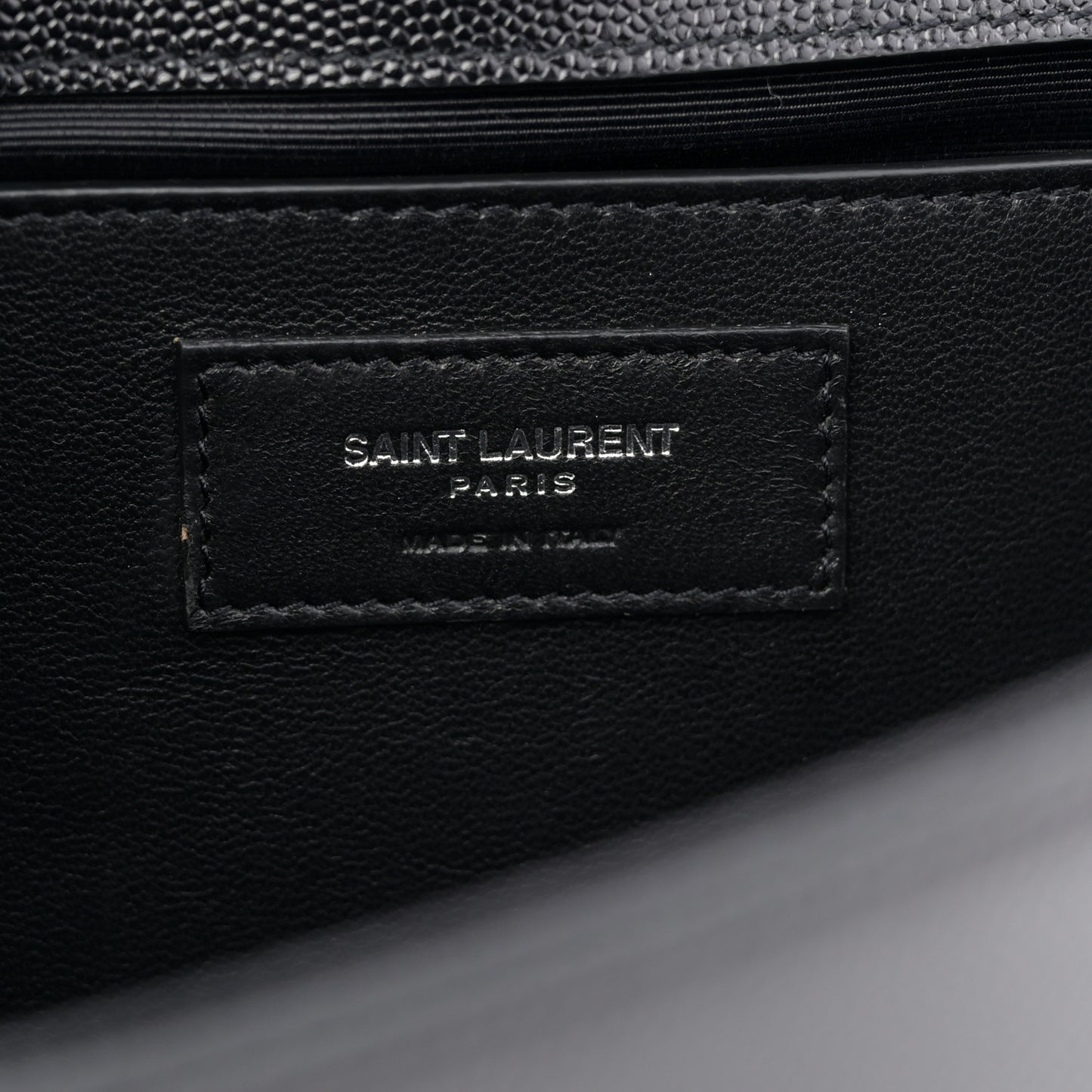 Grain De Poudre Medium Classic Monogram Kate Satchel Black