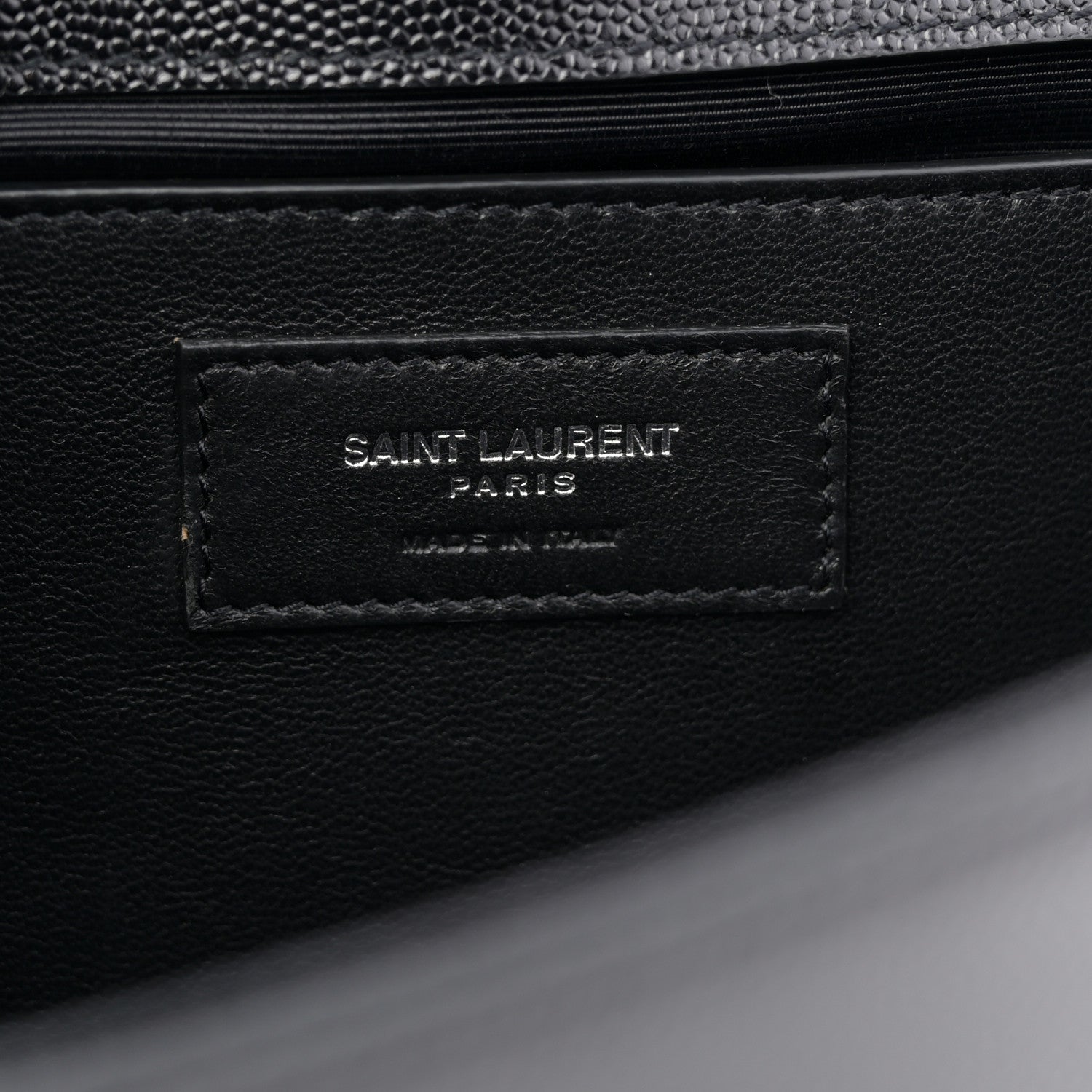 Saint Laurent Grain De Poudre Medium Classic Monogram Kate Satchel Black 6 of 11
