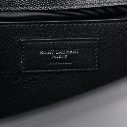 Saint Laurent Grain De Poudre Medium Classic Monogram Kate Satchel Black 6 of 11