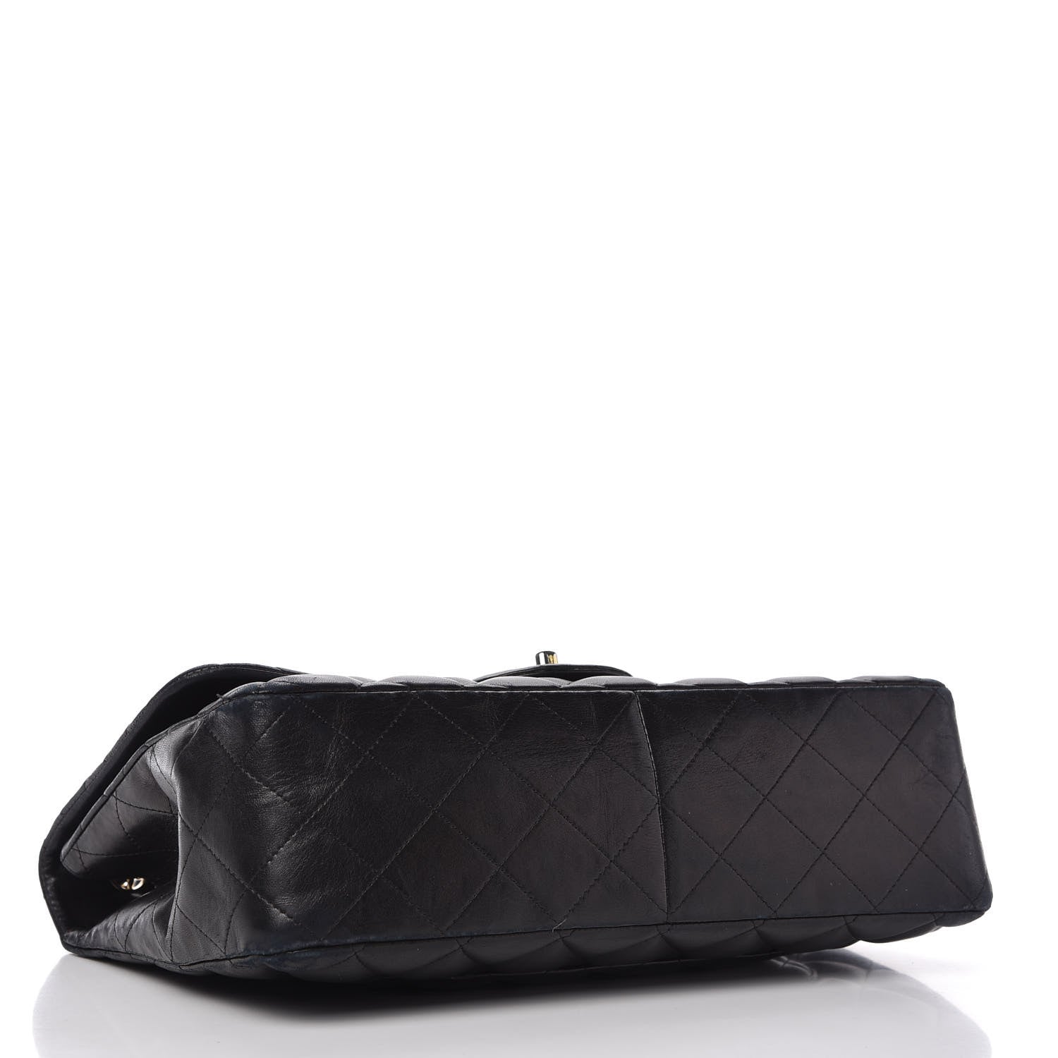 Chanel Lambskin Quilted Jumbo Single Flap Black 4 of 12