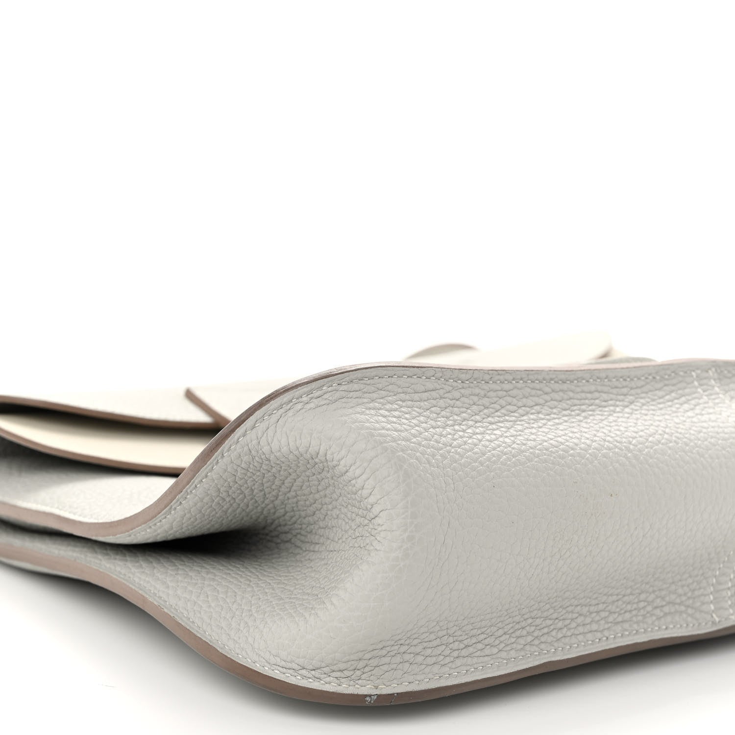 Hermes Taurillon Clemence Halzan 31 GM Gris Perle 8 of 11