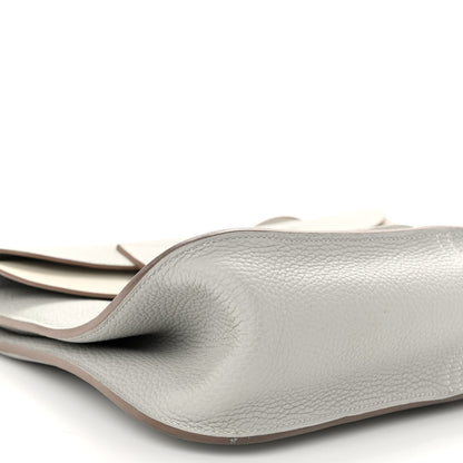 Hermes Taurillon Clemence Halzan 31 GM Gris Perle 8 of 11