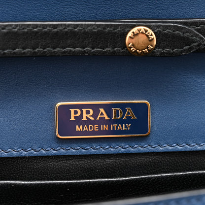 Prada City Calf Saffiano Astrology Cahier Bag Bluette Black 6 of 9
