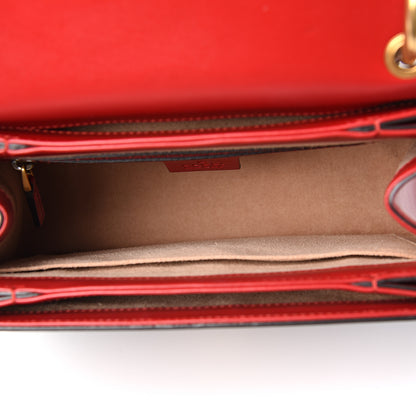 Gucci Calfskin Sylvie Web Small Queen Margaret Top Handle Bag Blue Agata Hibiscus Red Mystic White Sugar Pink 4 of 9