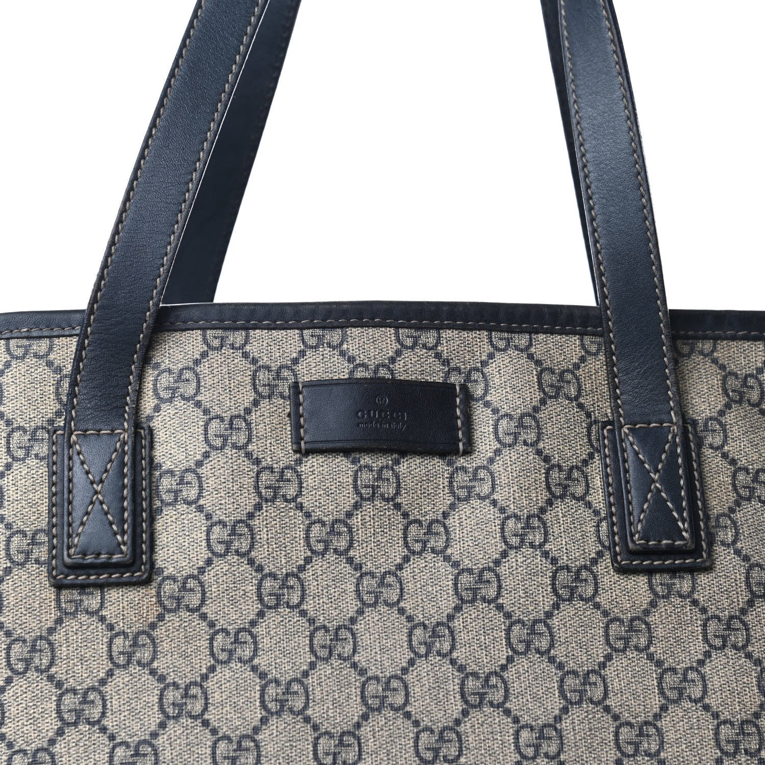 Gucci GG Supreme Monogram Medium Zippered Shopping Tote Navy 11 of 11