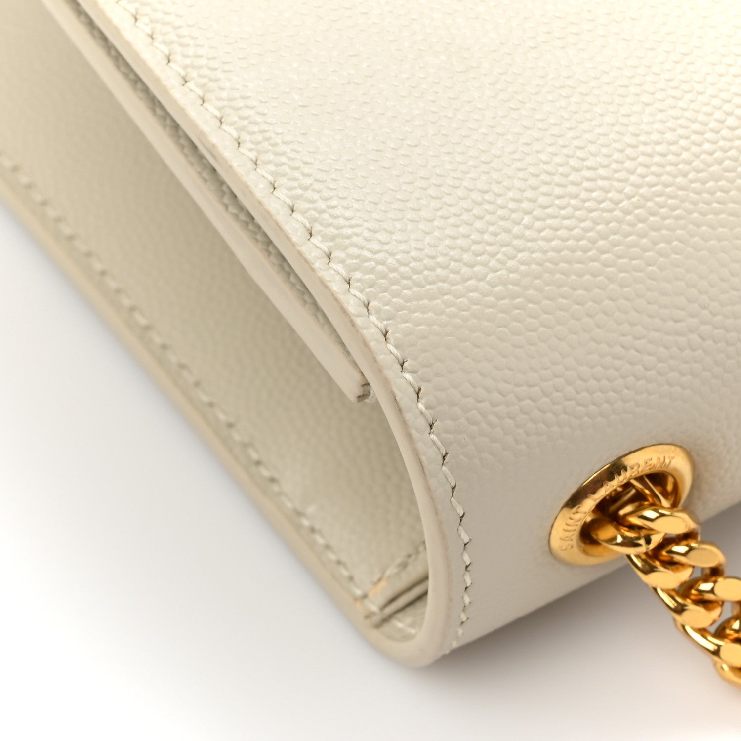 Saint Laurent Grain De Poudre Medium Monogram Kate Satchel Crema Soft 16 of 16