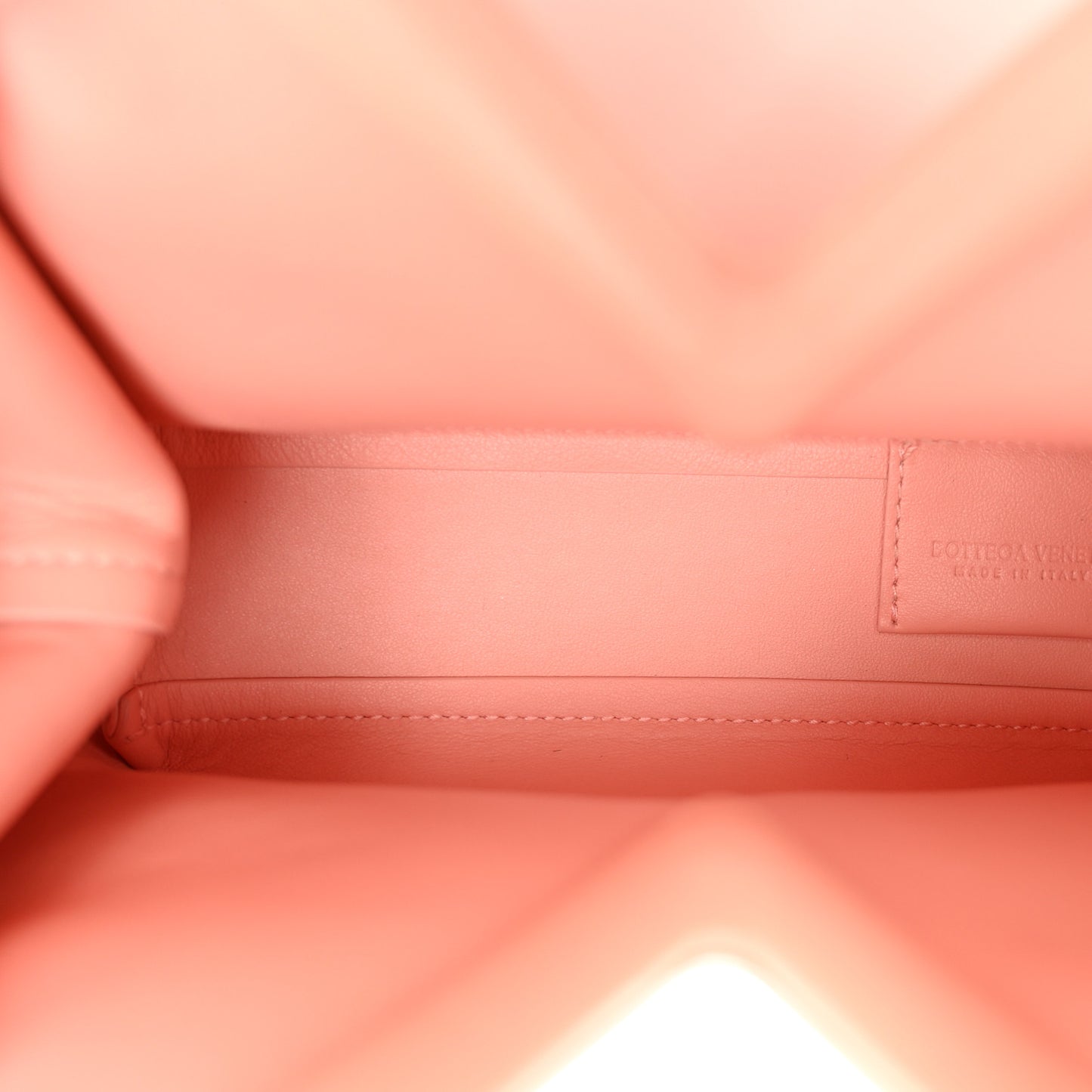 Calfskin Small The Point Triangle Bag Peachy
