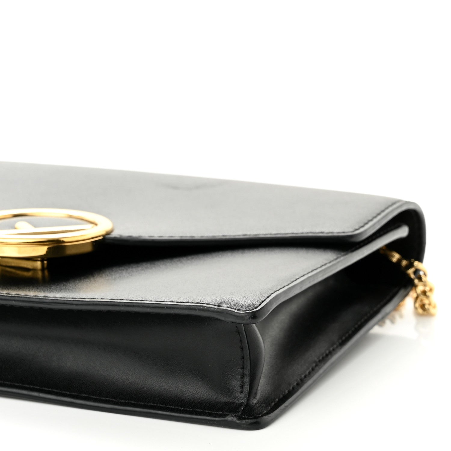 Fendi Vitello Liberty Lucido F is Fendi Medium Envelope Wallet on Chain Black 9 of 11