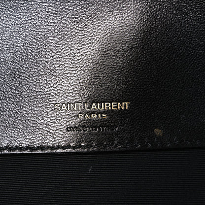 Saint Laurent Lambskin Chevron Quilted Large LouLou Black 7 of 11