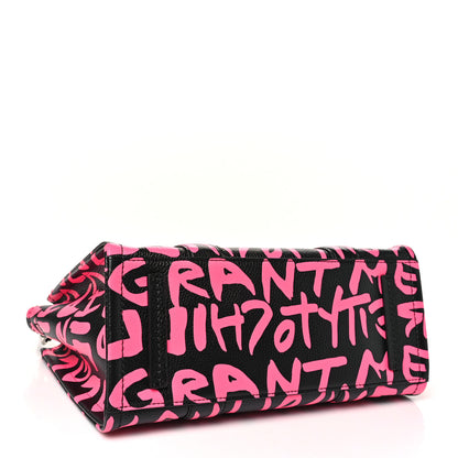 Marc Jacobs X STEPHEN SPROUSE Grained Calfskin Medium The Tote Bag Pink 4 of 9