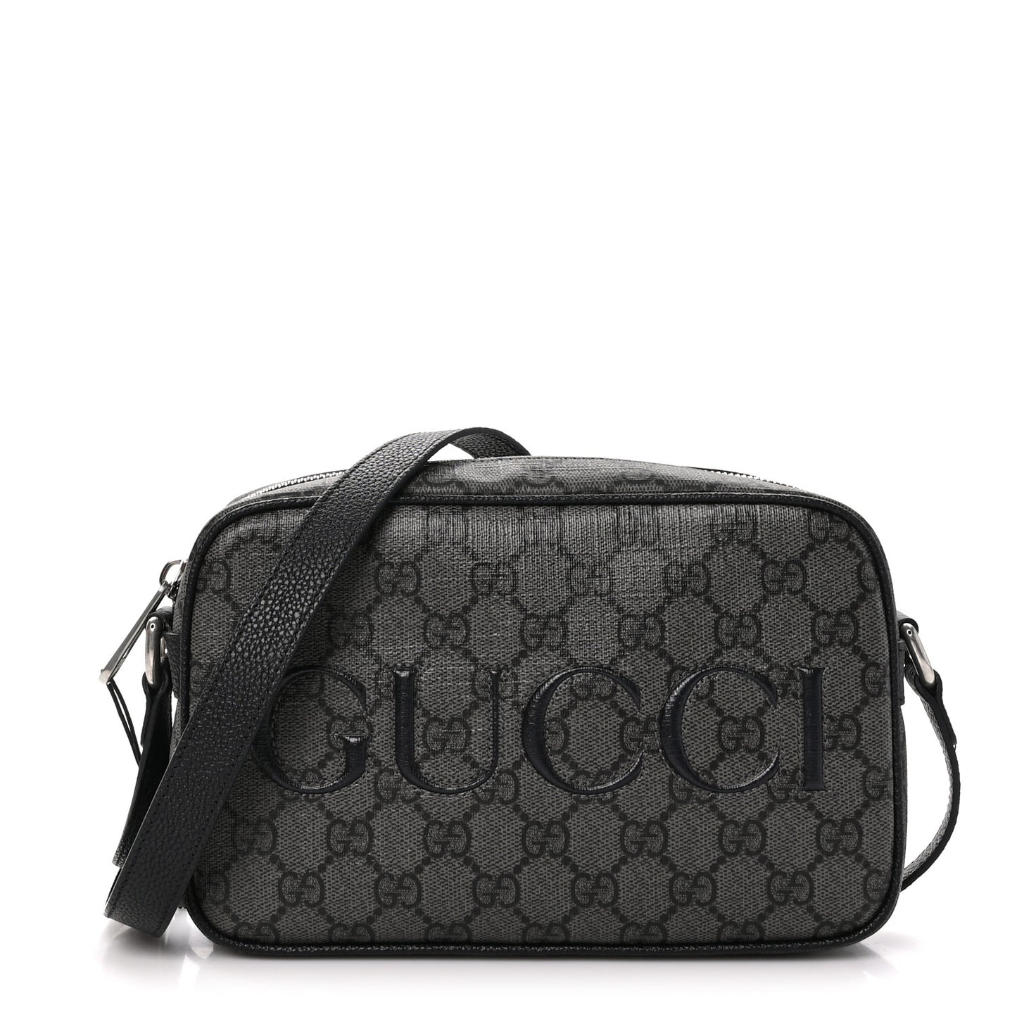 GG Supreme Monogram Mini Shoulder Bag Grey Black