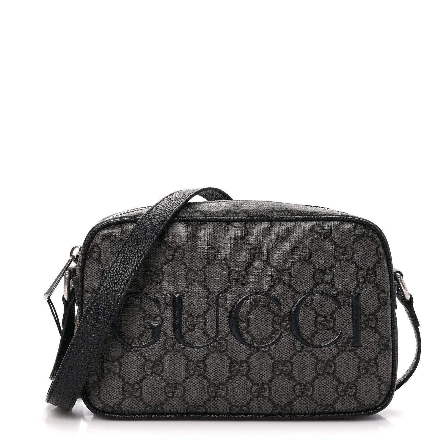 Gucci GG Supreme Monogram Mini Shoulder Bag Grey Black 1 of 11