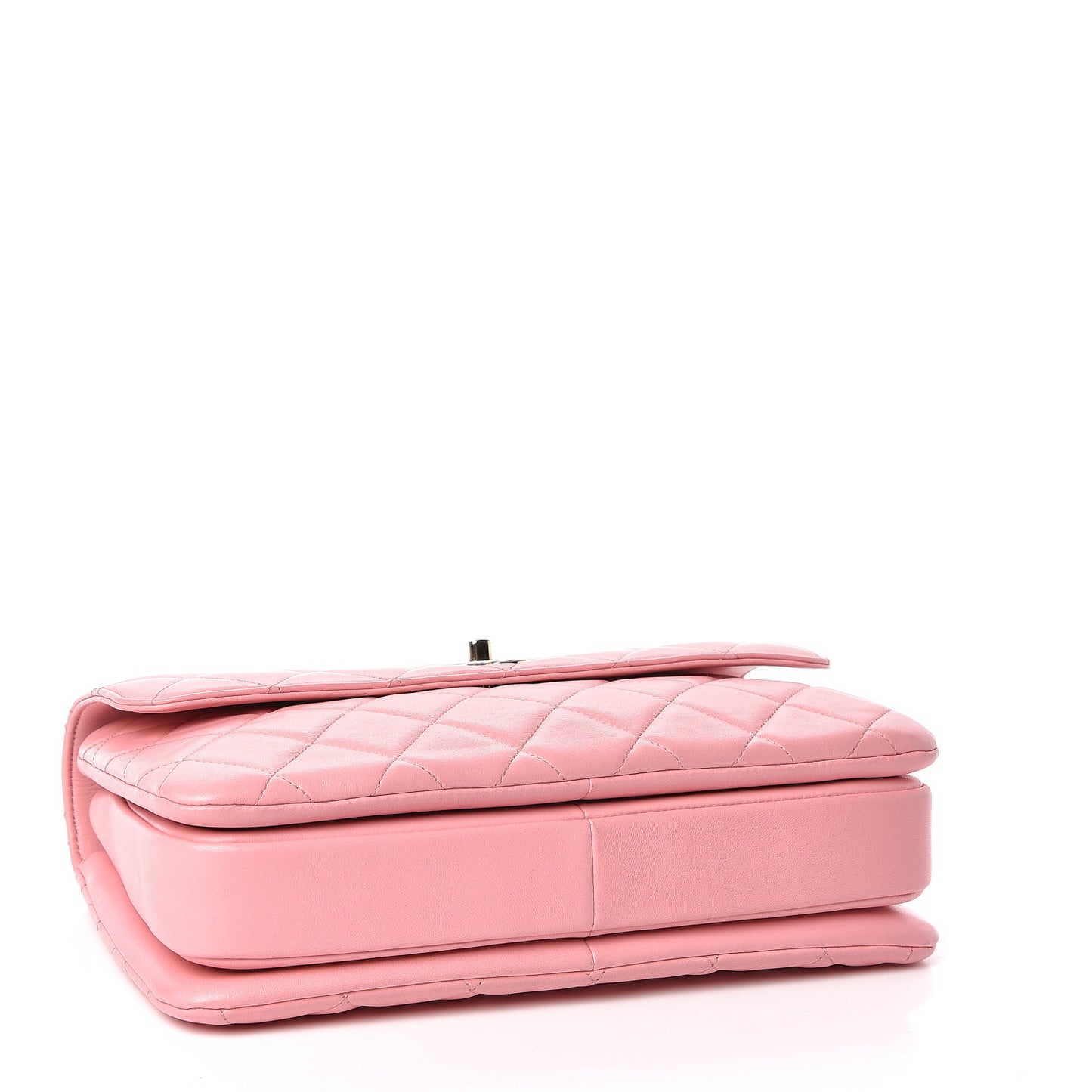 Lambskin Quilted Medium Trendy CC Flap Dual Handle Bag Pink