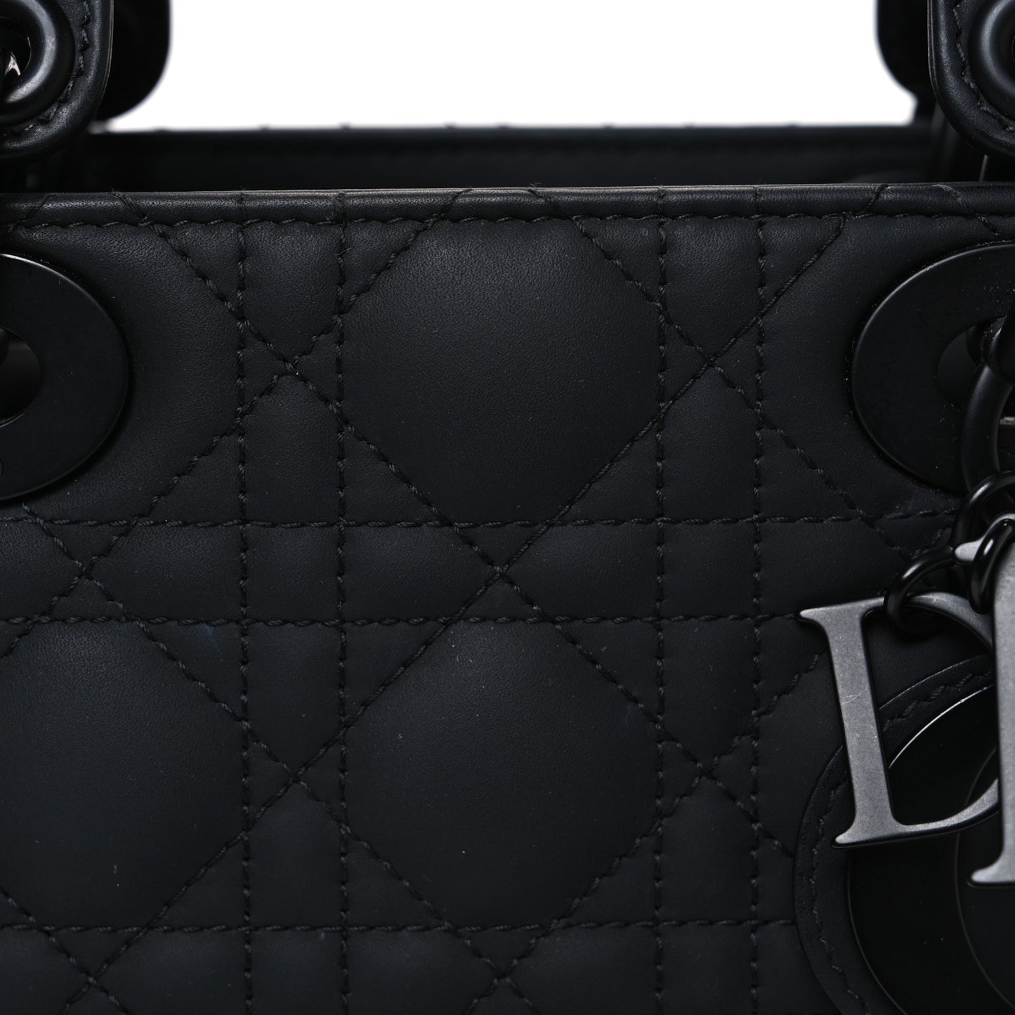 Ultra Matte Calfskin Cannage Small My ABCDior Lady Dior Black