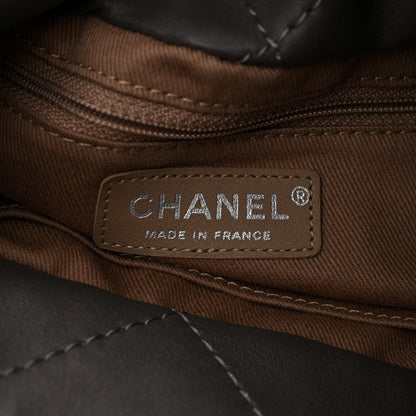 Chanel Calfskin Country Chic Stitched Hobo Grey 6 of 11