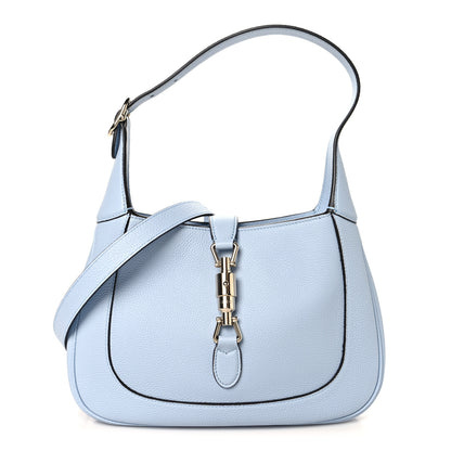 Gucci Grained Calfskin Web Medium Jackie 1961 Hobo Light Blue 1 of 9