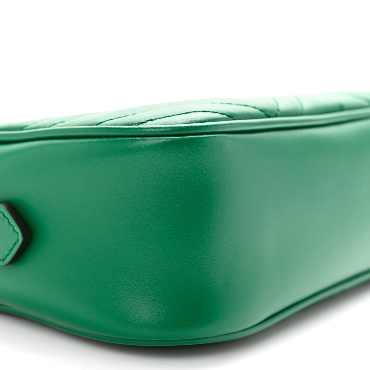 Calfskin Matelasse Small GG Marmont Chain Shoulder Bag Emerald Green