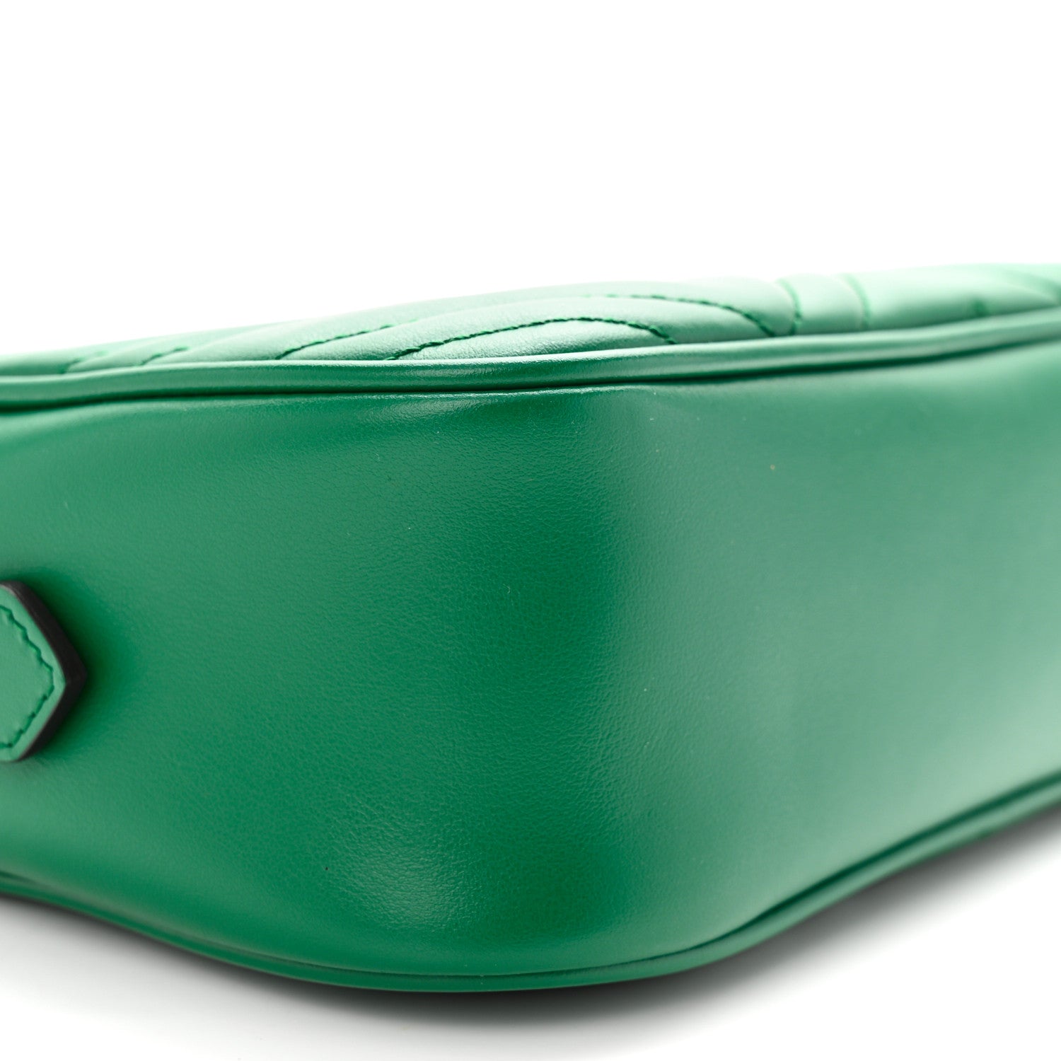 Gucci Calfskin Matelasse Small GG Marmont Chain Shoulder Bag Emerald Green 9 of 10
