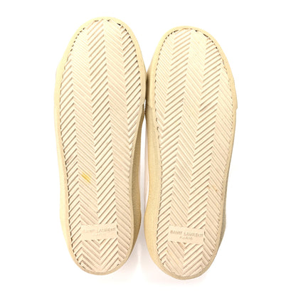 Saint Laurent Distressed Canvas Court Classic Sneakers 39 Panna 6 of 9