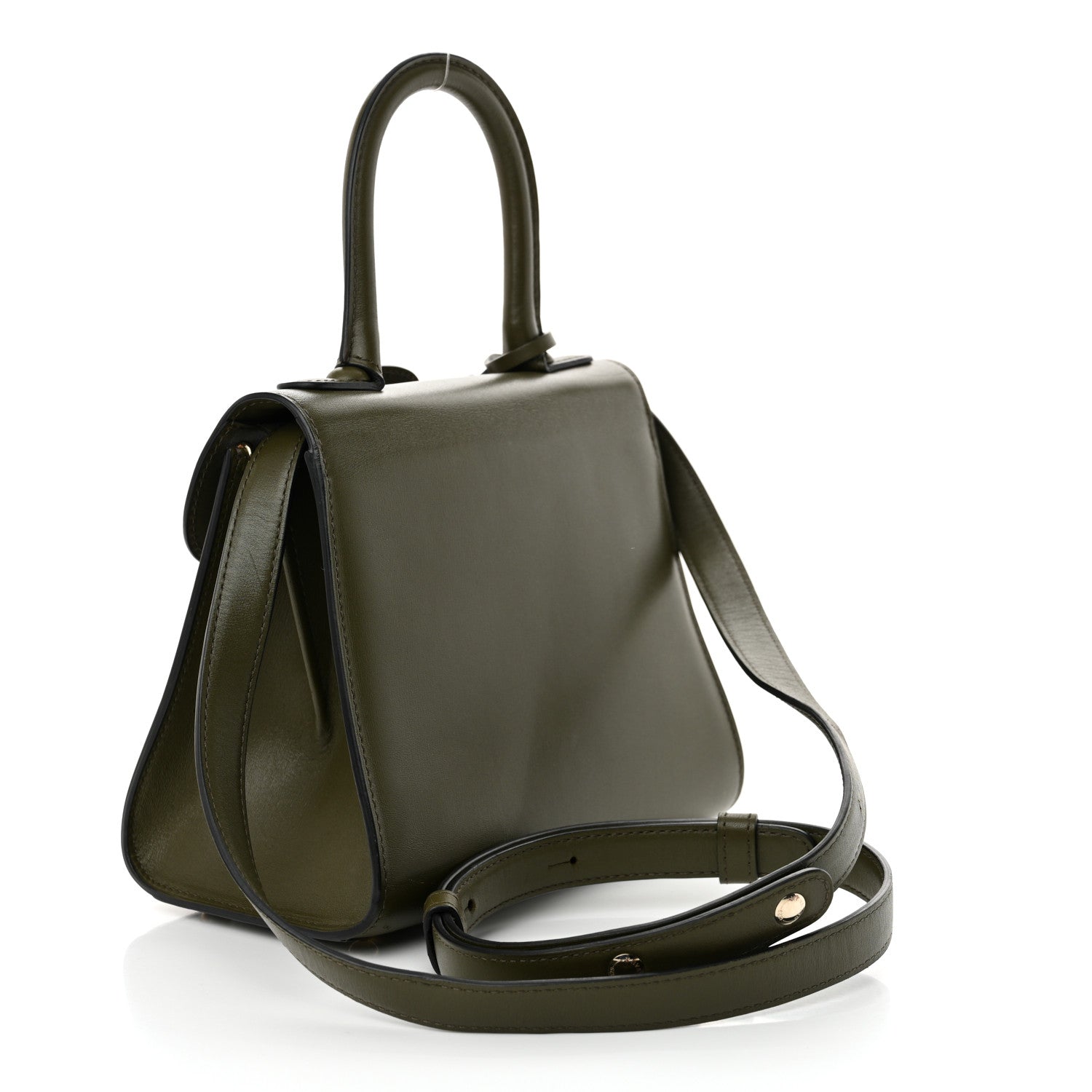 Delvaux Box Calfskin Mini Brillant Satchel Olive 1731986