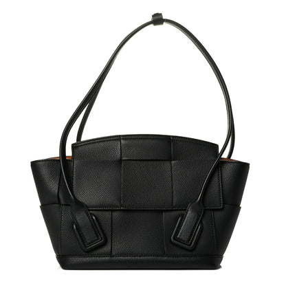 Bottega Veneta Grained Calfskin Maxi Intrecciato Small Arco Black 1 of 4