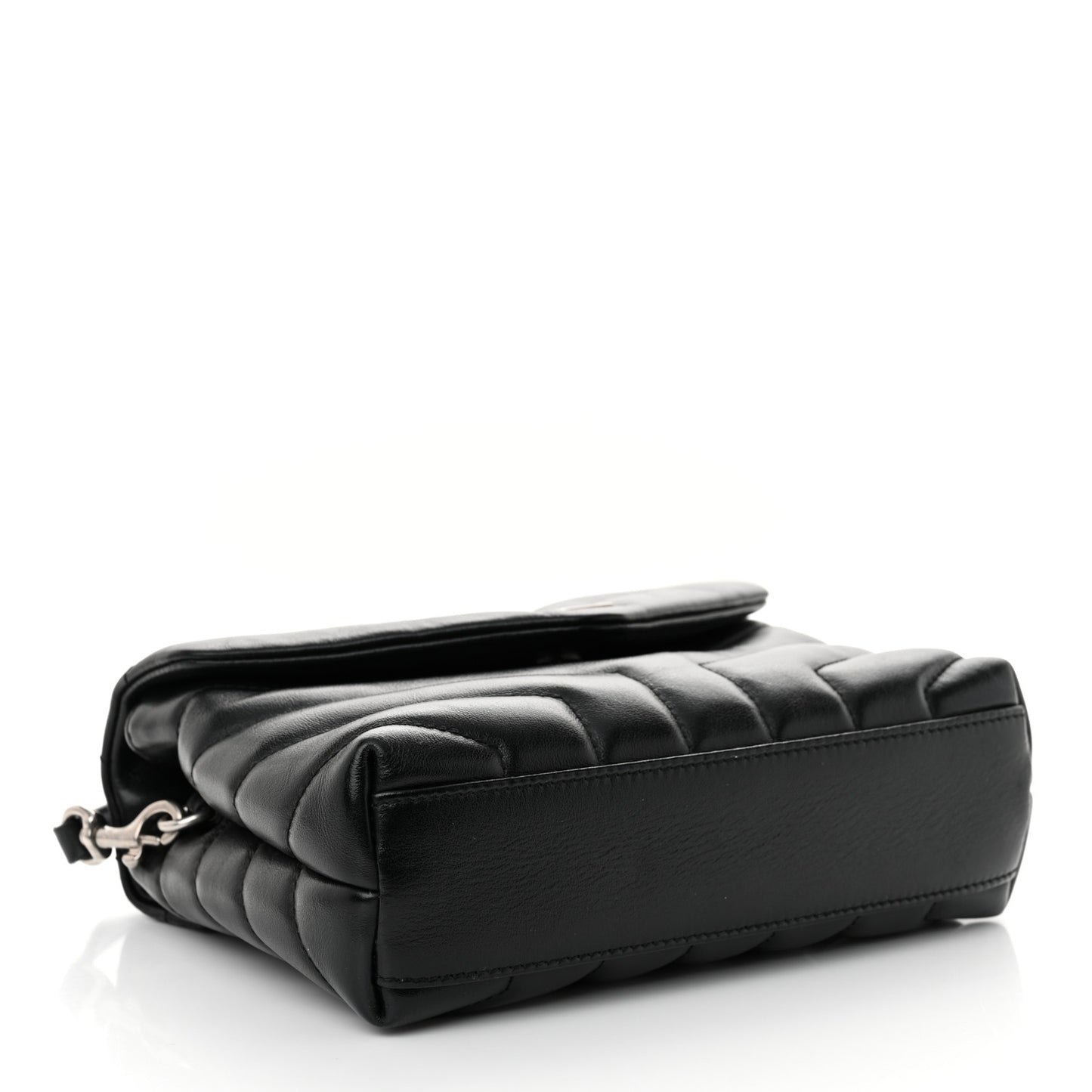 Calfskin Y Quilted Monogram Toy Loulou Crossbody Bag Black