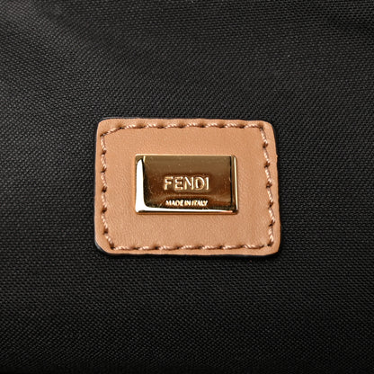 Fendi Vitello King Logo Embossed Large Flat Pouch Miele Scuro 6 of 8