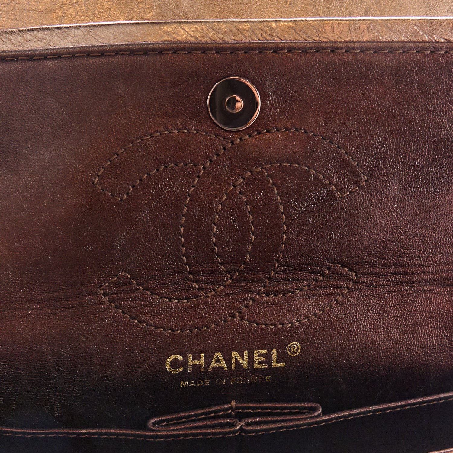 Chanel Metallic Aged Calfskin Quilted 2.55 Reissue 224 Flap Light Pink 6 of 12