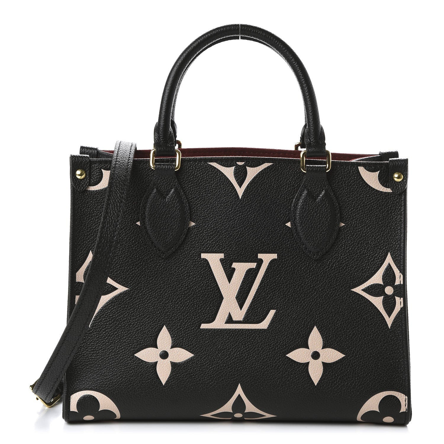 Louis Vuitton Empreinte Monogram Giant Onthego PM Black Beige 1 of 9