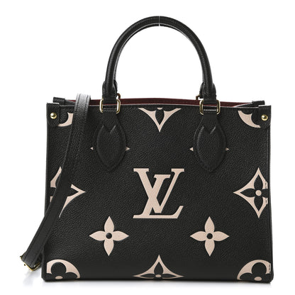 Louis Vuitton Empreinte Monogram Giant Onthego PM Black Beige 1 of 9