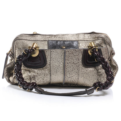 Chloe Leather Heloise Satchel Gold 1 of 8