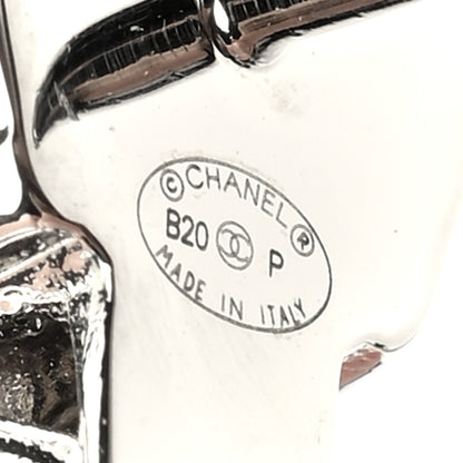 Chanel Crystal Starfall Drop CC Earrings Silver 4 of 4