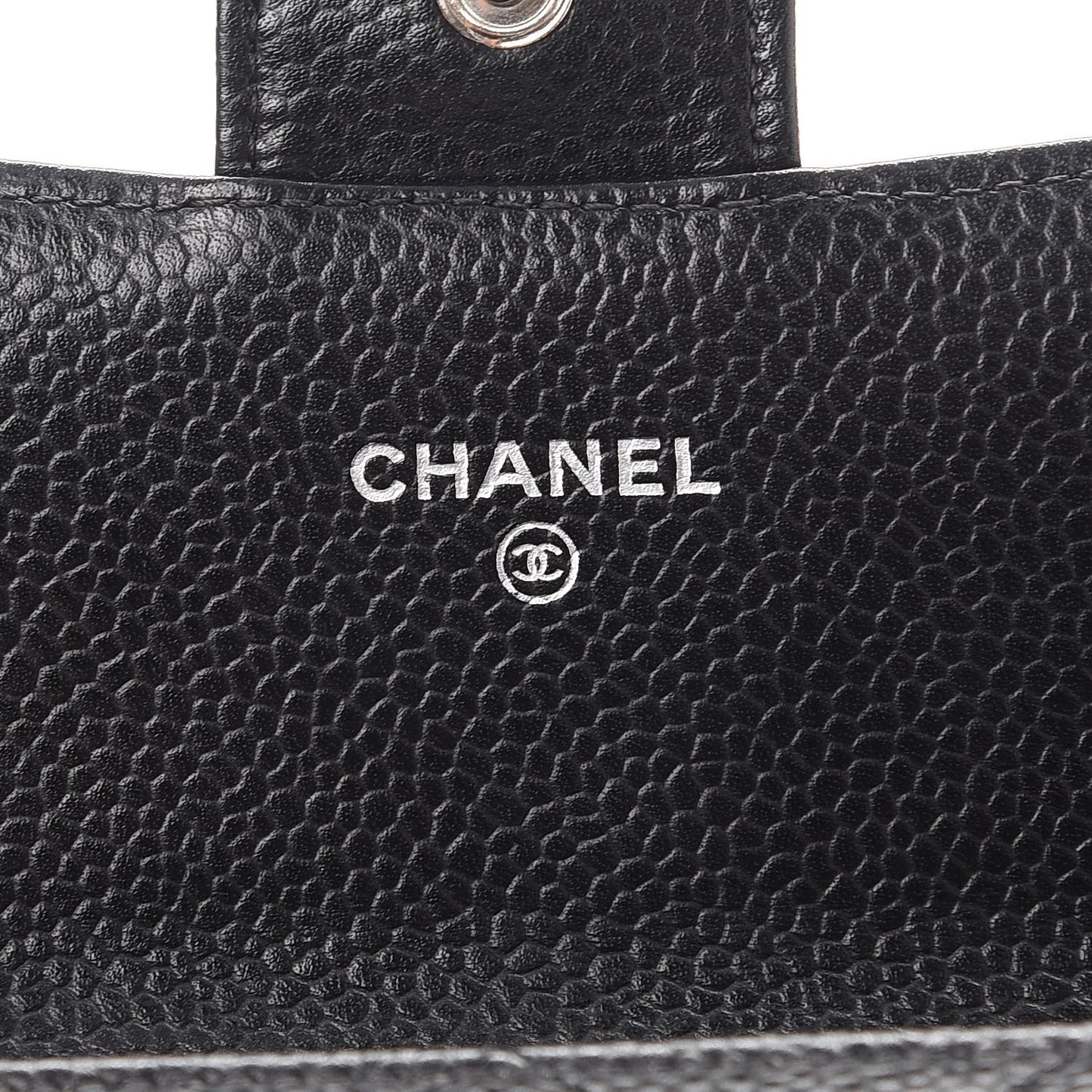 Caviar Quilted Large Flap Wallet Black