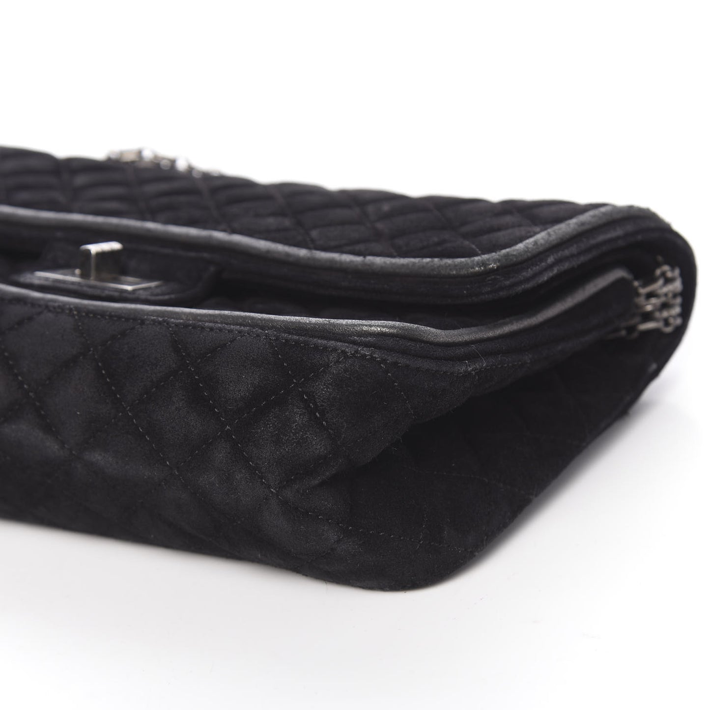 Suede Quilted 2.55 Reissue 225 Flap Black