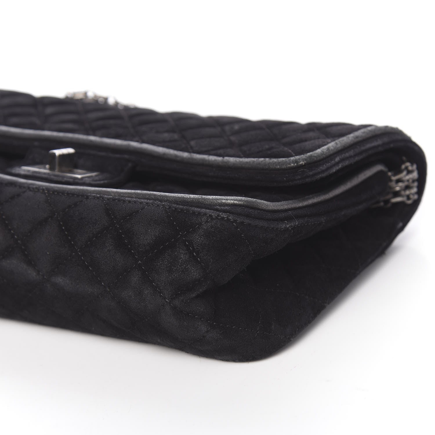 Chanel Suede Quilted 2.55 Reissue 225 Flap Black 10 of 13