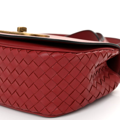 Bottega Veneta Smooth Nappa Intrecciato BV Luna Crossbody Satchel Baccara Rose 10 of 10
