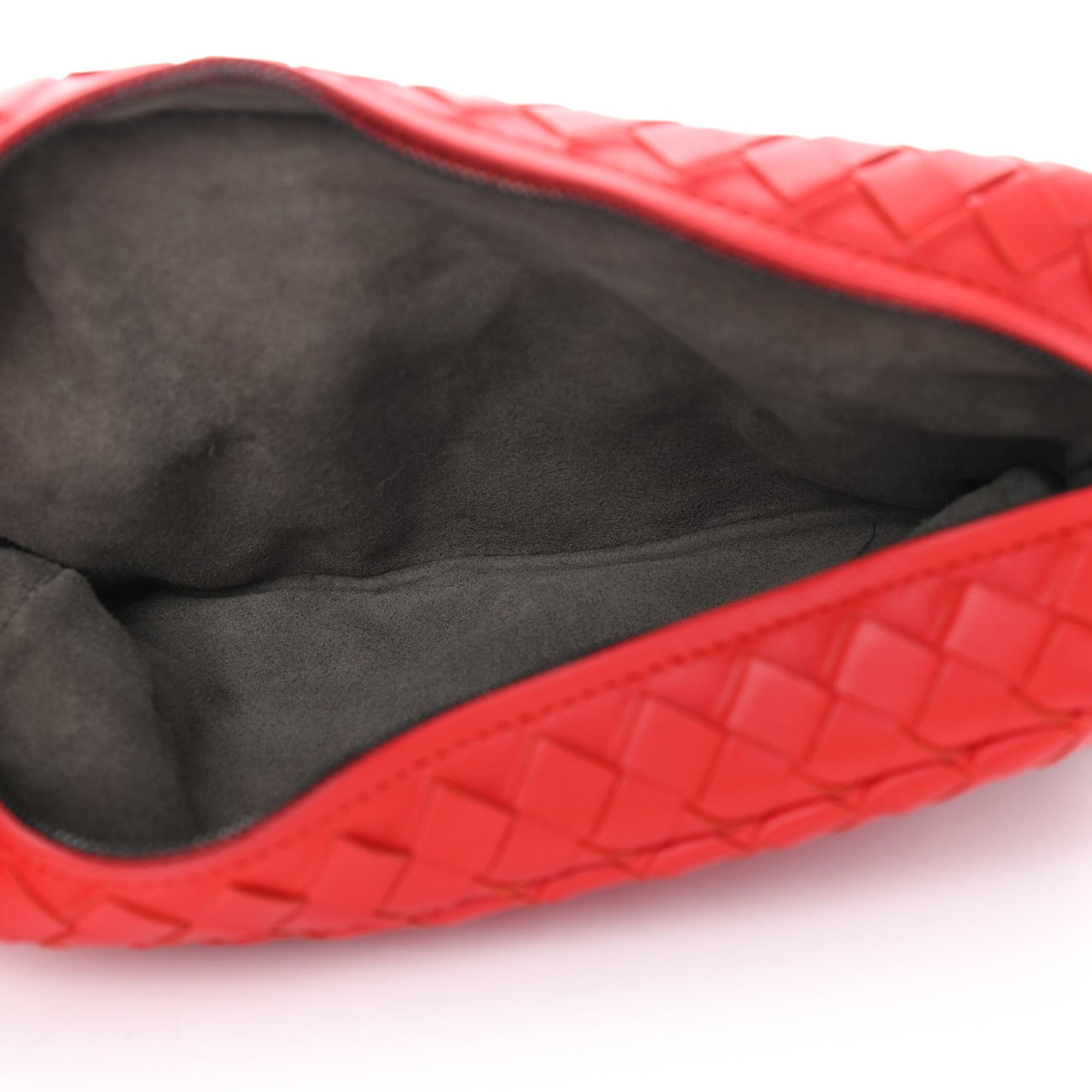 Nappa Intrecciato Mini Chain Messenger Red