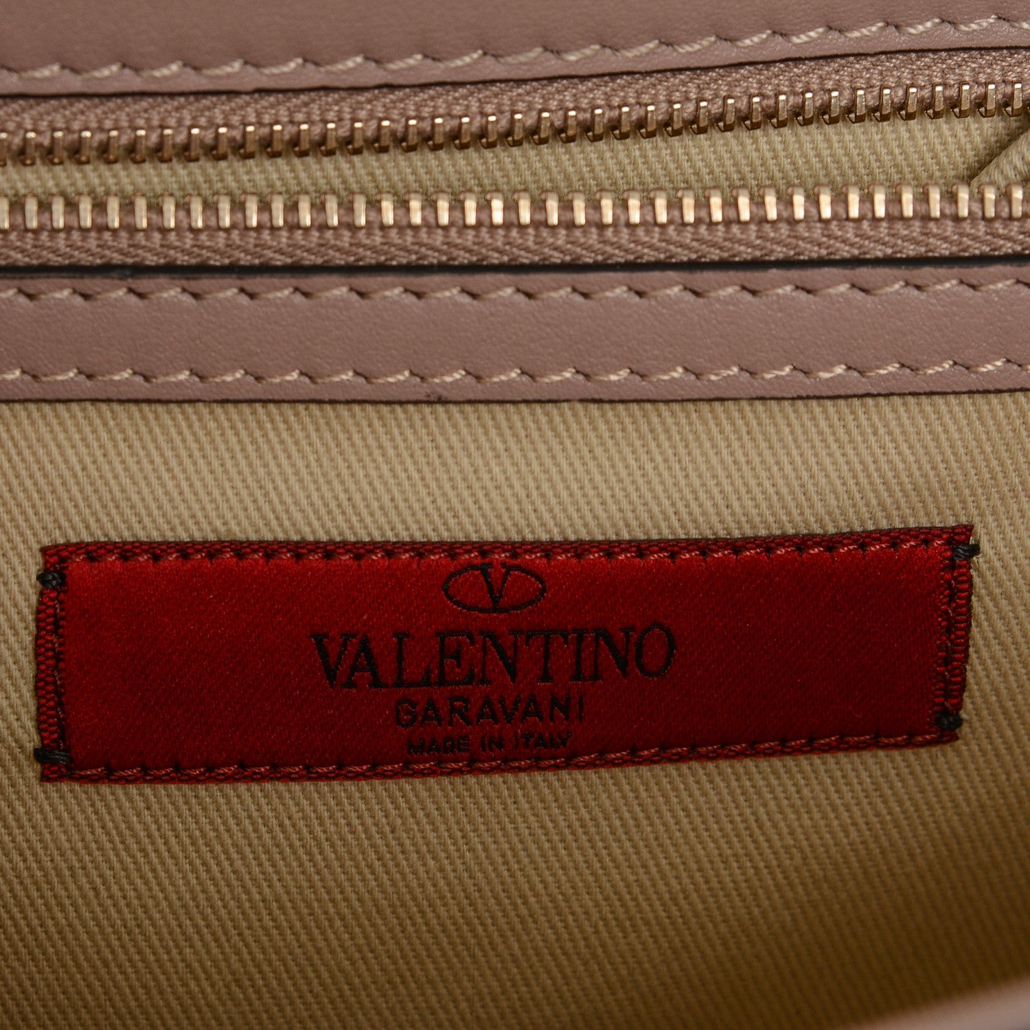 Valentino Garavani Vitello Medium Glam Lock Rockstud Flap Poudre 6 of 6